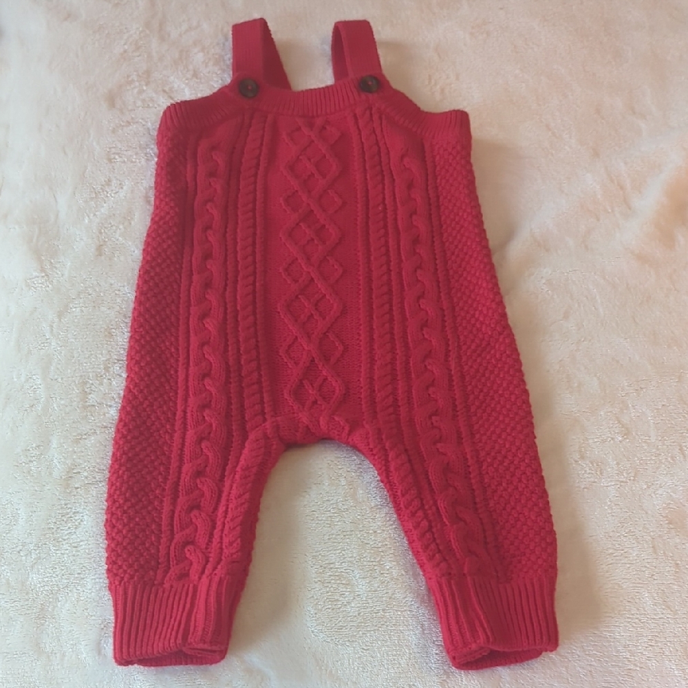 Hanna Andersson Cherry Knit Overalls